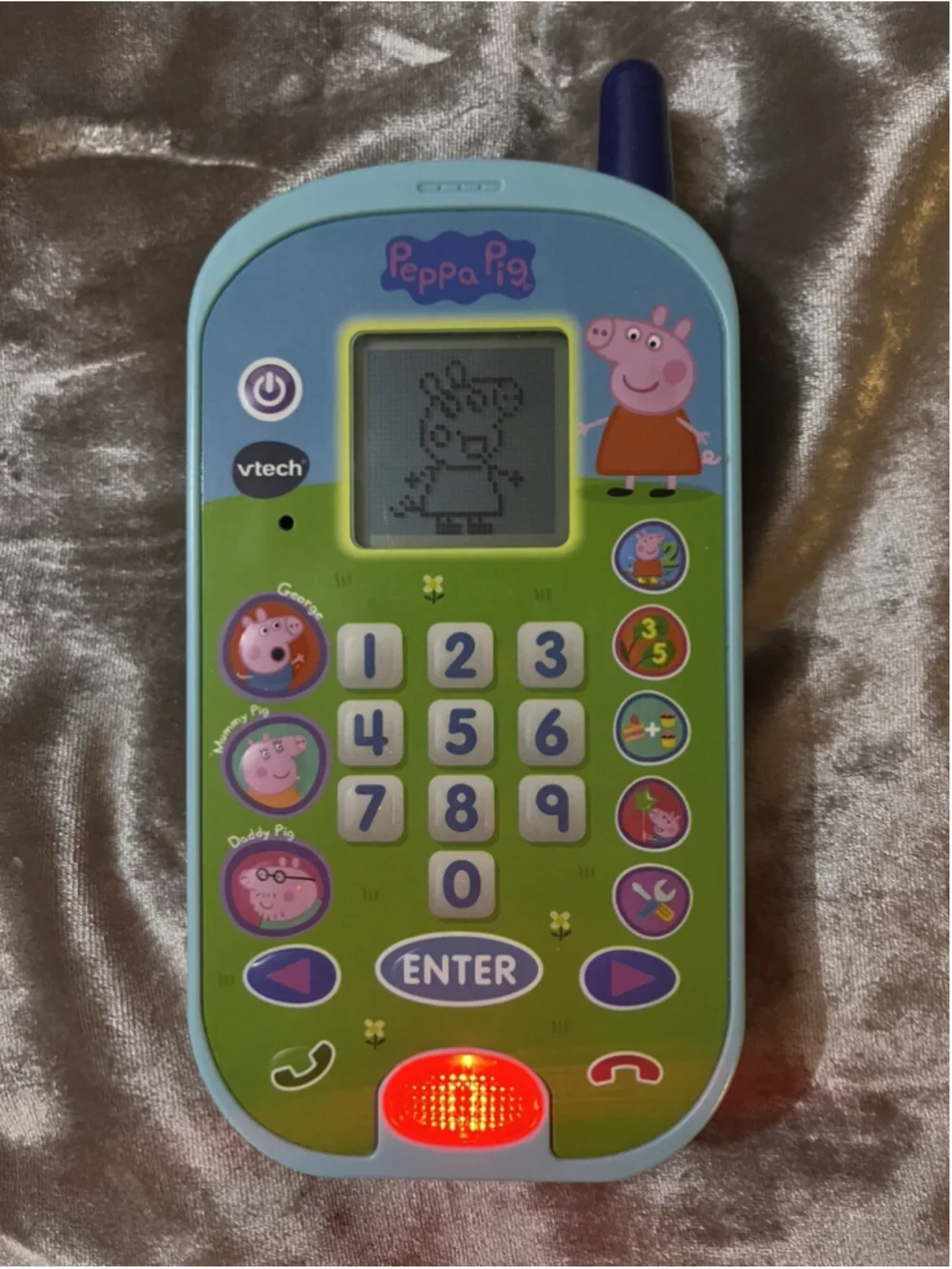 V-tech Peppa Pig Lets Chat Learning Phone Pretend Play Phone Education Toy